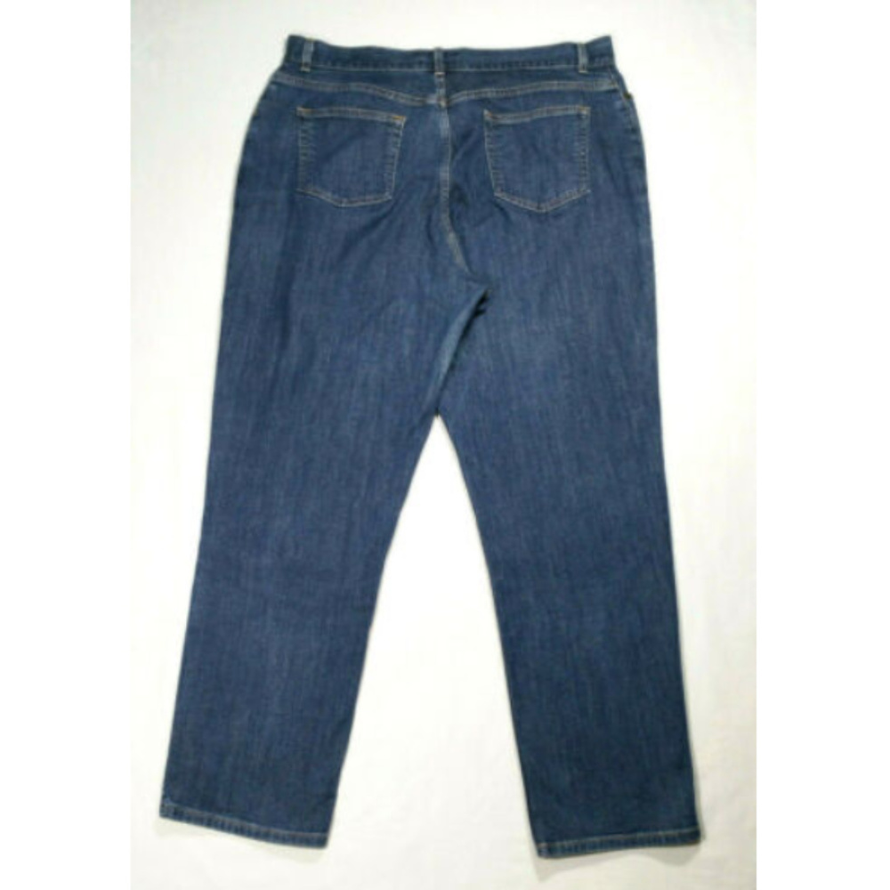 *SOLD* 18 L.L. BEAN Straight Jeans Blue Classic - Picture 2 of 8